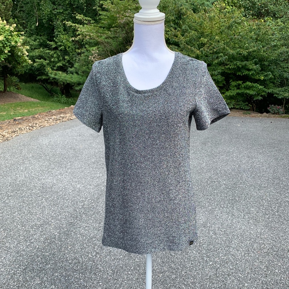 Scotch & Soda Metallic Silver Tee